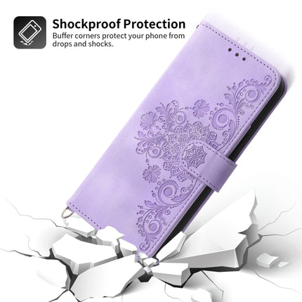 Skin-feel Flowers Embossed Wallet Leather Phone Case, For Samsung Galaxy A34, For vivo Y15s 2021, For vivo Y77 5G, For vivo Y35 4G 2022