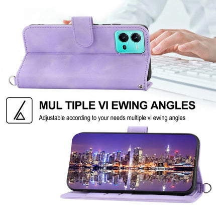 Skin-feel Flowers Embossed Wallet Leather Phone Case, For vivo V25 5G, For vivo V21 2021