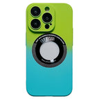 For iPhone 14 Pro Max / Green + Sky Blue