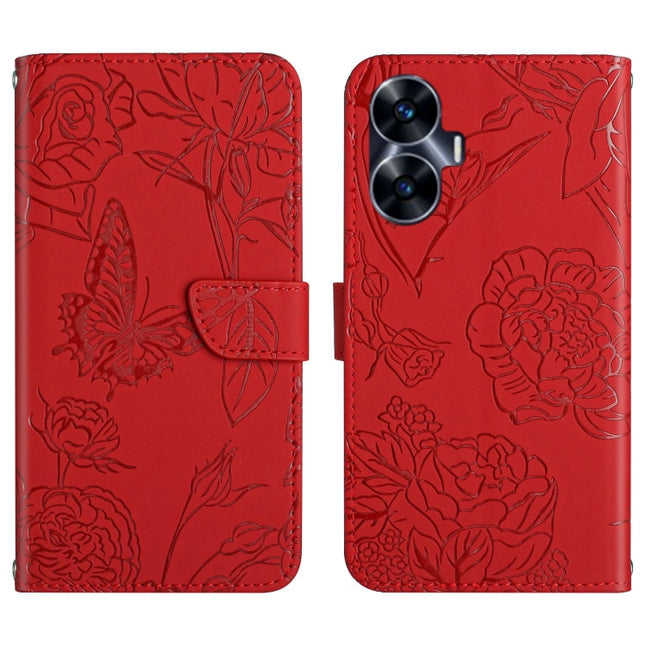 HT03 Skin Feel Butterfly Embossed Flip Leather Phone Case, For Realme C55, For Xiaomi Redmi Note 12 4G Global, For Honor X9a 5G / Magic5 Lite, For Honor X5 4G