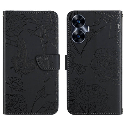HT03 Skin Feel Butterfly Embossed Flip Leather Phone Case, For Realme C55, For Xiaomi Redmi Note 12 4G Global, For Honor X9a 5G / Magic5 Lite, For Honor X5 4G