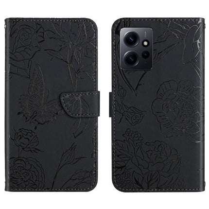 HT03 Skin Feel Butterfly Embossed Flip Leather Phone Case, For Realme C55, For Xiaomi Redmi Note 12 4G Global, For Honor X9a 5G / Magic5 Lite, For Honor X5 4G