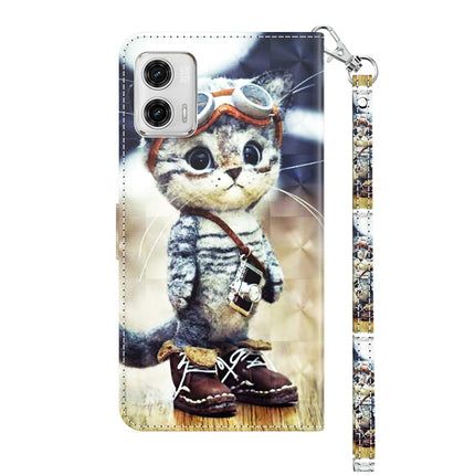 3D Painted Leather Phone Case, For Motorola Moto G73, For Google Pixel 7 5G
