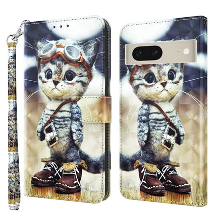 3D Painted Leather Phone Case, For Motorola Moto G73, For Google Pixel 7 5G