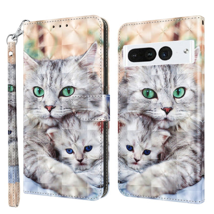 3D Painted Leather Phone Case, For Google Pixel 7 Pro 5G, For Google Pixel 7a 5G