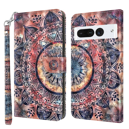 3D Painted Leather Phone Case, For Google Pixel 7 Pro 5G, For Google Pixel 7a 5G