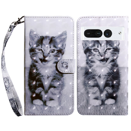 3D Painted Leather Phone Case, For Google Pixel 7 Pro 5G, For Google Pixel 7a 5G