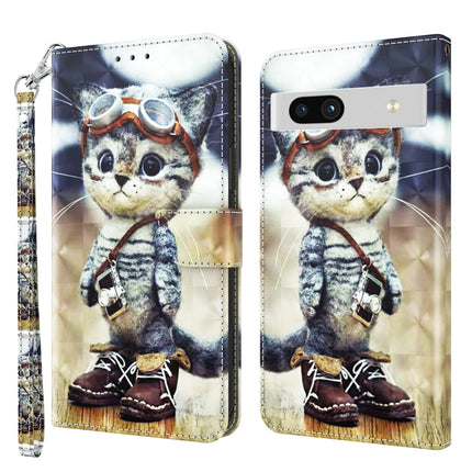 3D Painted Leather Phone Case, For Google Pixel 7 Pro 5G, For Google Pixel 7a 5G