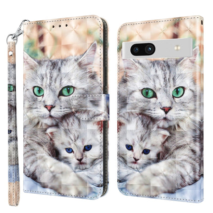 3D Painted Leather Phone Case, For Google Pixel 7 Pro 5G, For Google Pixel 7a 5G