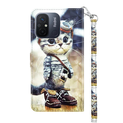 3D Painted Leather Phone Case, For Xiaomi Redmi 11A, For Samsung Galaxy A24 4G