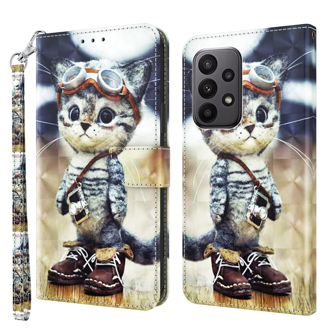 3D Painted Leather Phone Case, For Xiaomi Redmi 11A, For Samsung Galaxy A24 4G