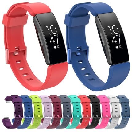 For Fitbit Inspire / Inspire HR Glossy Surface Silicone Replacement Wrist Strap Watchband, S, L