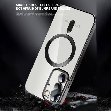 CD Texture Plating TPU MagSafe Phone Case with Lens Film, For Samsung Galaxy S23 5G, For Samsung Galaxy S23+ 5G, For Samsung Galaxy S23 Ultra 5G
