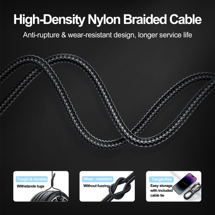 JOYROOM S-UC027A10 Extraordinary Series 3A USB-A auf USB-C/Typ-C Schnellladedatenkabel, Typ-C, 1,2 m, Typ-C, 2 m, Typ-C, 3 m