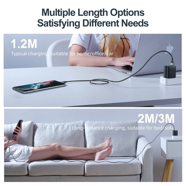JOYROOM S-UC027A10 Extraordinary Series 3A USB-A auf USB-C/Typ-C Schnellladedatenkabel, Typ-C, 1,2 m, Typ-C, 2 m, Typ-C, 3 m