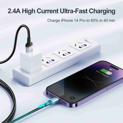 JOYROOM S-UL012A10 Extraordinary Series 2,4 A USB-A auf 8-poliges Schnellladedatenkabel, 20 W 8-polig, 1,2 m, 20 W 8-polig, 2 m, 20 W 8-polig, 3 m