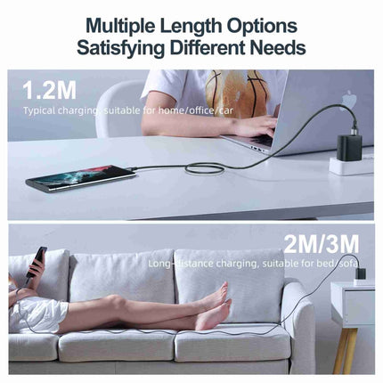 JOYROOM S-CC100A10 Extraordinary Series 100 W USB-C/Typ-C auf USB-C/Typ-C Schnellladedatenkabel, 100 W Typ-C, 1,2 m, 100 W Typ-C, 2 m, 100 W Typ-C, 2 m