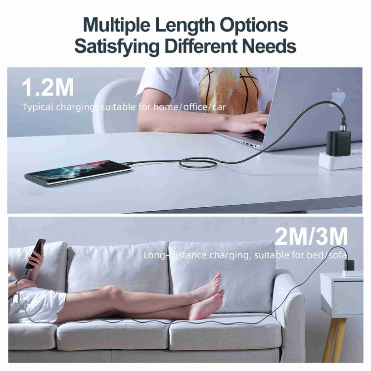 JOYROOM S-CC100A10 Extraordinary Series 100 W USB-C/Typ-C auf USB-C/Typ-C Schnellladedatenkabel, 100 W Typ-C, 1,2 m, 100 W Typ-C, 2 m, 100 W Typ-C, 2 m