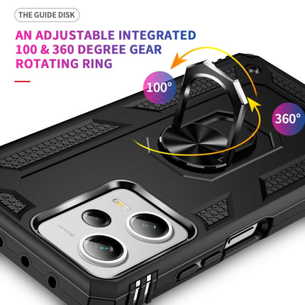 Shockproof TPU + PC Phone Case with Holder, For Xiaomi Redmi Note 12 Pro+, For Xiaomi Redmi Note 12 Pro 5G, For Xiaomi Redmi Note 12 5G Global