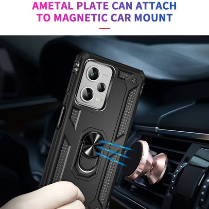 Shockproof TPU + PC Phone Case with Holder, For Xiaomi Redmi Note 12 Pro+, For Xiaomi Redmi Note 12 Pro 5G, For Xiaomi Redmi Note 12 5G Global