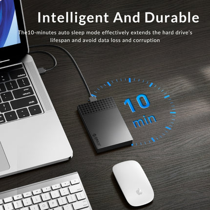 ORICO ORICO-2526C3-V1 2,5 Zoll USB 3.0 USB-A auf Typ-C Festplattengehäuse Externes Speichergehäuse, Typ-C
