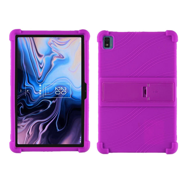 Silicone Tablet Protective Case with Invisible Bracket, For TCL 10 Tab Max 10.36 inch