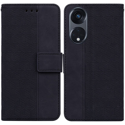 Geometric Embossed Leather Phone Case, For OPPO Reno8 T  5G / A1 Pro 5G, For Realme 10 4G, For Realme 10 Pro 5G, For Realme 10 Pro+