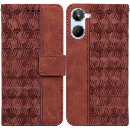 Geometric Embossed Leather Phone Case, For OPPO Reno8 T  5G / A1 Pro 5G, For Realme 10 4G, For Realme 10 Pro 5G, For Realme 10 Pro+