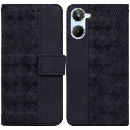 Geometric Embossed Leather Phone Case, For OPPO Reno8 T  5G / A1 Pro 5G, For Realme 10 4G, For Realme 10 Pro 5G, For Realme 10 Pro+