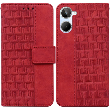Geometric Embossed Leather Phone Case, For OPPO Reno8 T  5G / A1 Pro 5G, For Realme 10 4G, For Realme 10 Pro 5G, For Realme 10 Pro+