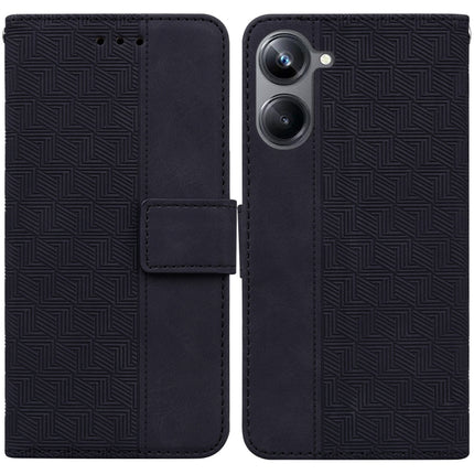 Geometric Embossed Leather Phone Case, For OPPO Reno8 T  5G / A1 Pro 5G, For Realme 10 4G, For Realme 10 Pro 5G, For Realme 10 Pro+