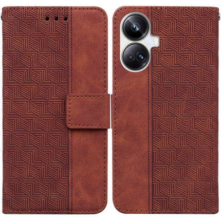 Geometric Embossed Leather Phone Case, For OPPO Reno8 T  5G / A1 Pro 5G, For Realme 10 4G, For Realme 10 Pro 5G, For Realme 10 Pro+