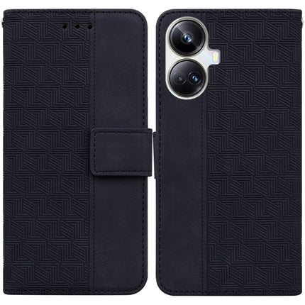 Geometric Embossed Leather Phone Case, For OPPO Reno8 T  5G / A1 Pro 5G, For Realme 10 4G, For Realme 10 Pro 5G, For Realme 10 Pro+