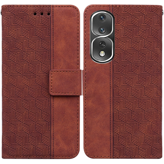 Geometric Embossed Leather Phone Case, For Honor 80 Pro, For Honor 80 SE, For Honor X8 5G, For Honor X9a