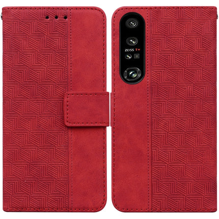 Geometric Embossed Leather Phone Case, For Honor X7a, For Samsung Galaxy A04e / F04 / M04, For Sony Xperia 1 IV 2023, For Sony Xperia 10 IV 2023