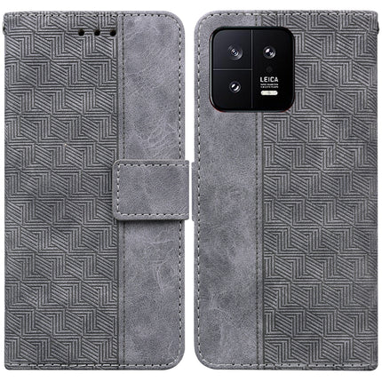 Geometric Embossed Leather Phone Case, For Xiaomi 13 5G, For Xiaomi 13 Pro, For Xiaomi Redmi Note 12 5G, For Xiaomi Redmi Note 12 Pro 5G