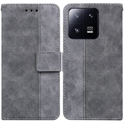 Geometric Embossed Leather Phone Case, For Xiaomi 13 5G, For Xiaomi 13 Pro, For Xiaomi Redmi Note 12 5G, For Xiaomi Redmi Note 12 Pro 5G