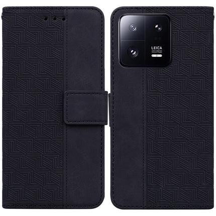 Geometric Embossed Leather Phone Case, For Xiaomi 13 5G, For Xiaomi 13 Pro, For Xiaomi Redmi Note 12 5G, For Xiaomi Redmi Note 12 Pro 5G