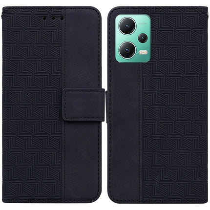 Geometric Embossed Leather Phone Case, For Xiaomi 13 5G, For Xiaomi 13 Pro, For Xiaomi Redmi Note 12 5G, For Xiaomi Redmi Note 12 Pro 5G
