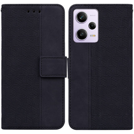 Geometric Embossed Leather Phone Case, For Xiaomi 13 5G, For Xiaomi 13 Pro, For Xiaomi Redmi Note 12 5G, For Xiaomi Redmi Note 12 Pro 5G