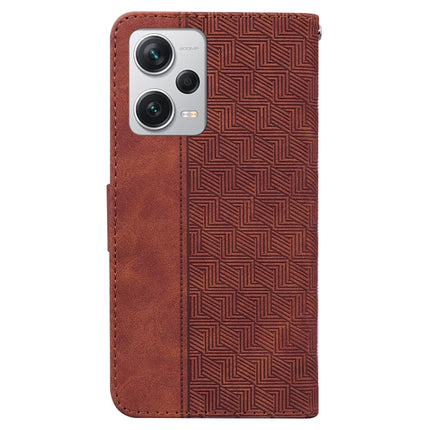 Geometric Embossed Leather Phone Case, For Xiaomi Redmi Note 12 Pro+