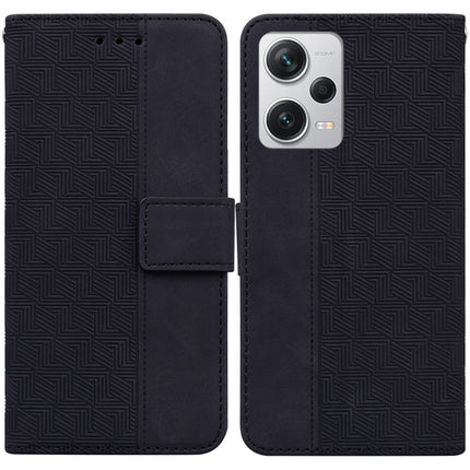 Geometric Embossed Leather Phone Case, For Xiaomi Redmi Note 12 Pro+