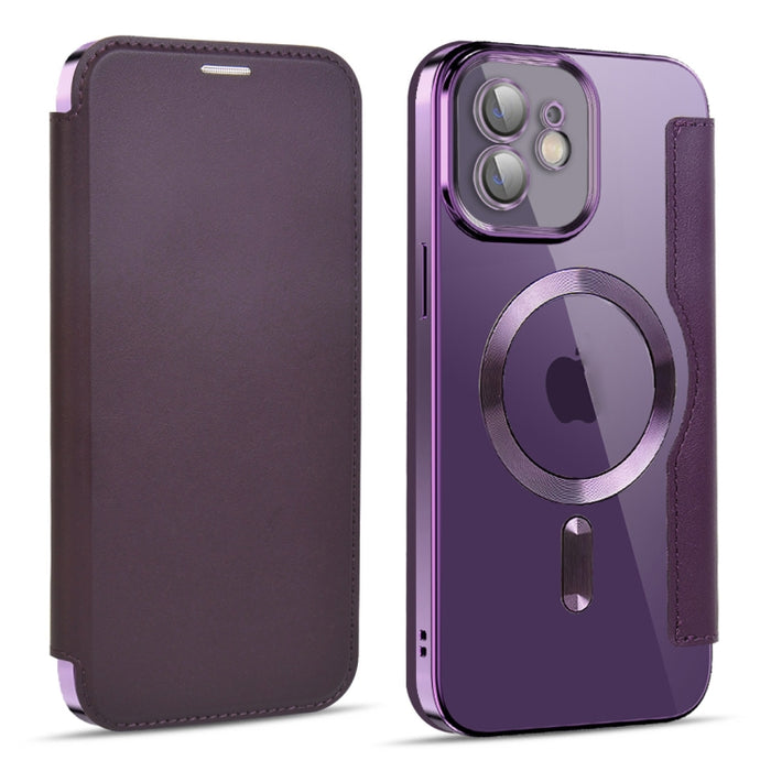 MagSafe Magnetic RFID Anti-theft Leather Phone Case, For iPhone 12, For iPhone 11 Pro Max, For iPhone 11