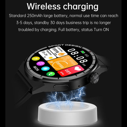 HDT 3 Max 1.6 inch Silicone Band IP67 Waterproof Smart Watch Support Bluetooth Call / NFC