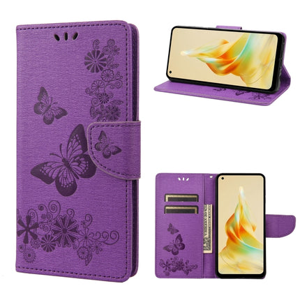Butterfly Embossed Horizontal Flip Leather Phone Case, For OPPO Reno8 T 4G, For Xiaomi Redmi Note 12 5G Global / Poco X5 5G, For Xiaomi Redmi Note 12 Pro 5G Global