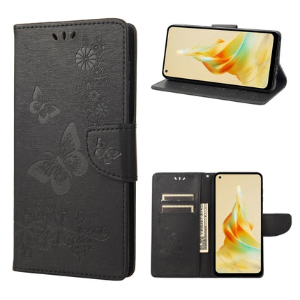 Butterfly Embossed Horizontal Flip Leather Phone Case, For OPPO Reno8 T 4G, For Xiaomi Redmi Note 12 5G Global / Poco X5 5G, For Xiaomi Redmi Note 12 Pro 5G Global