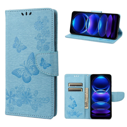 Butterfly Embossed Horizontal Flip Leather Phone Case, For Xiaomi Redmi Note 12 Pro+ 5G Global