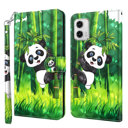 3D Painting Pattern TPU + PU Leather Phone Case, For Motorola Moto G73, For OnePlus 11