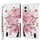 For Motorola Moto G73 / Cat Under The Tree