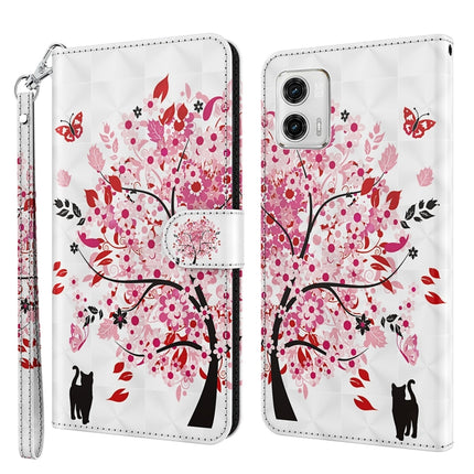 3D Painting Pattern TPU + PU Leather Phone Case, For Motorola Moto G73, For OnePlus 11